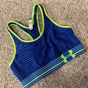 Gently worn UNDER ARMOUR RACEBACK HEATGEAR SPORTS BRA
